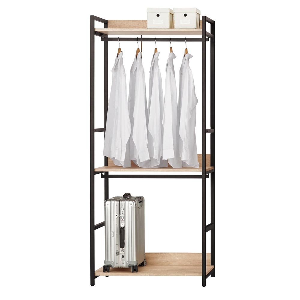 裴拉2.7尺開放式雙吊衣櫃