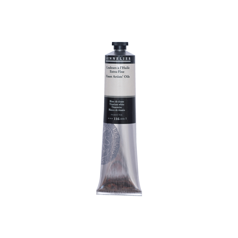法國 SENNELIER 申內利爾 專家級油畫顏料 S1 鈦白 200ml