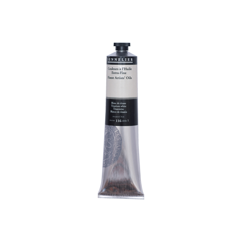 法國 SENNELIER 申內利爾 專家級油畫顏料 S1 鈦白 200ml