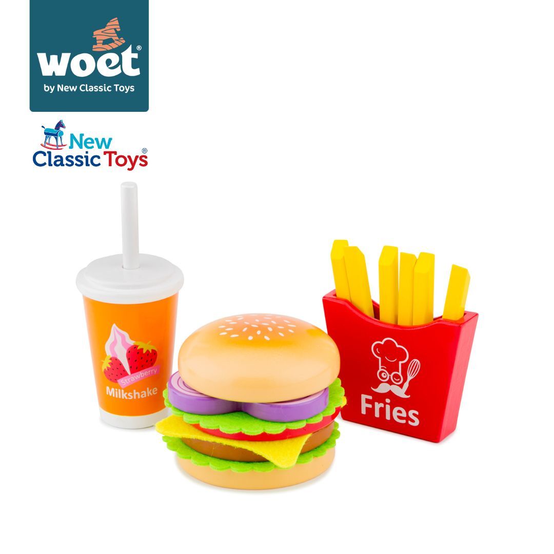 【荷蘭New Classic Toys】牛肉起司漢堡套餐 - 10594