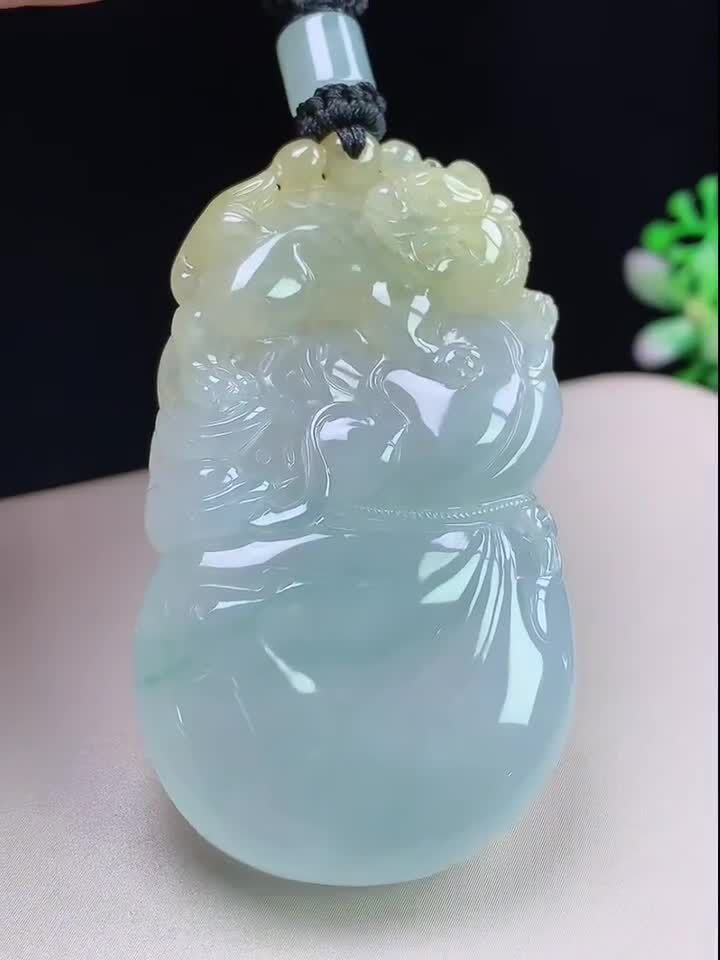 翡翠冰飄黃翡麒麟,天然翡翠A玉, 緬甸玉, Jade, Jadeite