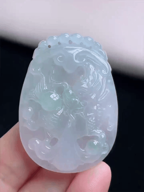 723575 翡翠冰底麒麟牌