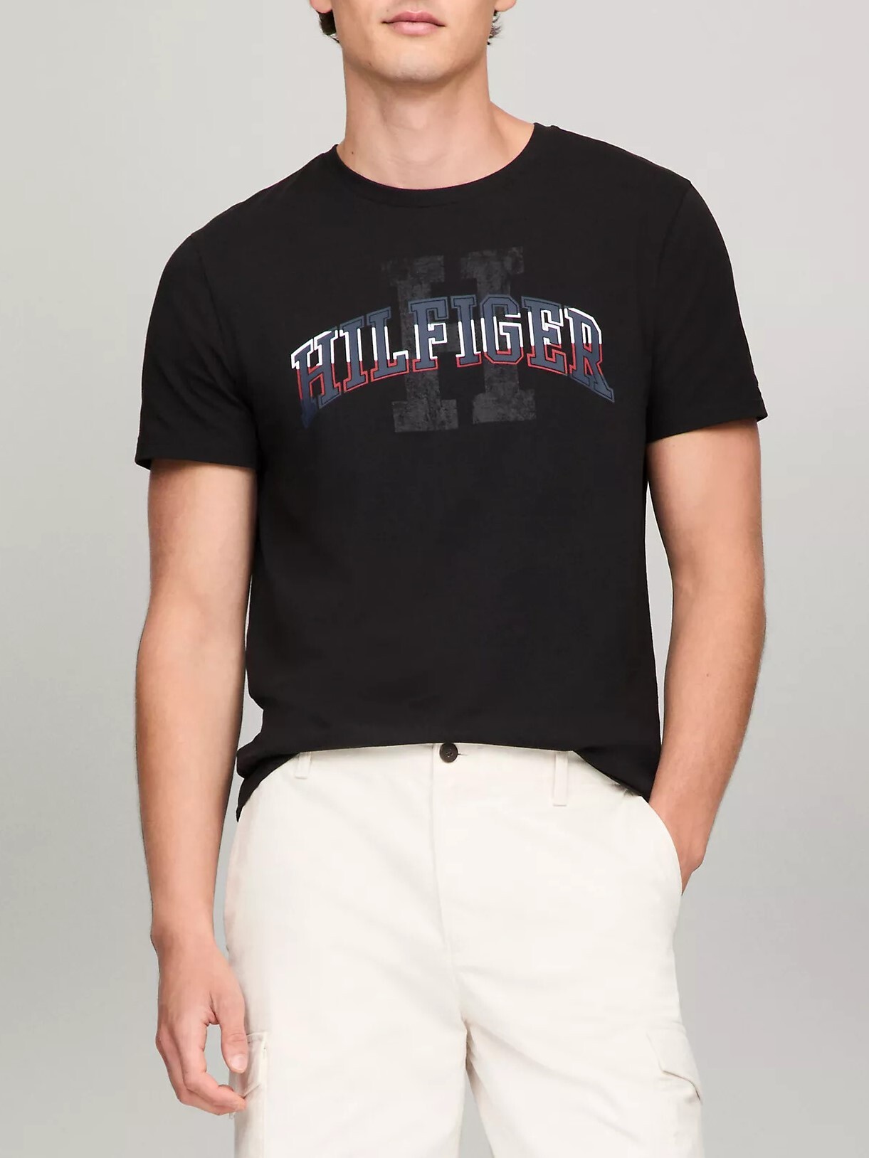[S] TOMMY HILFIGER GRAPHIC T-SHIRT,BLACK, 78JB303-001 (STH851)
