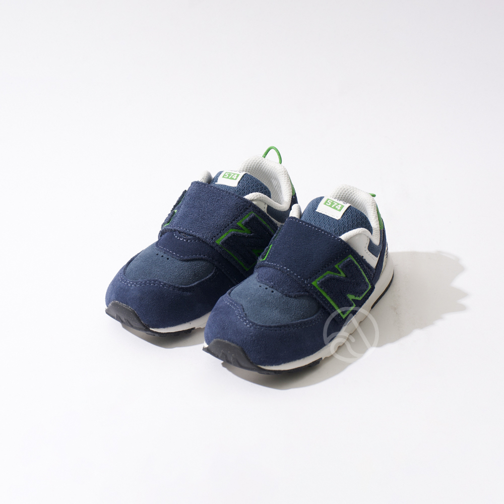 New Balance 574 小童 童鞋 深藍色 魔鬼氈 復古 緩震 舒適 運動 休閒鞋 NW574QBL