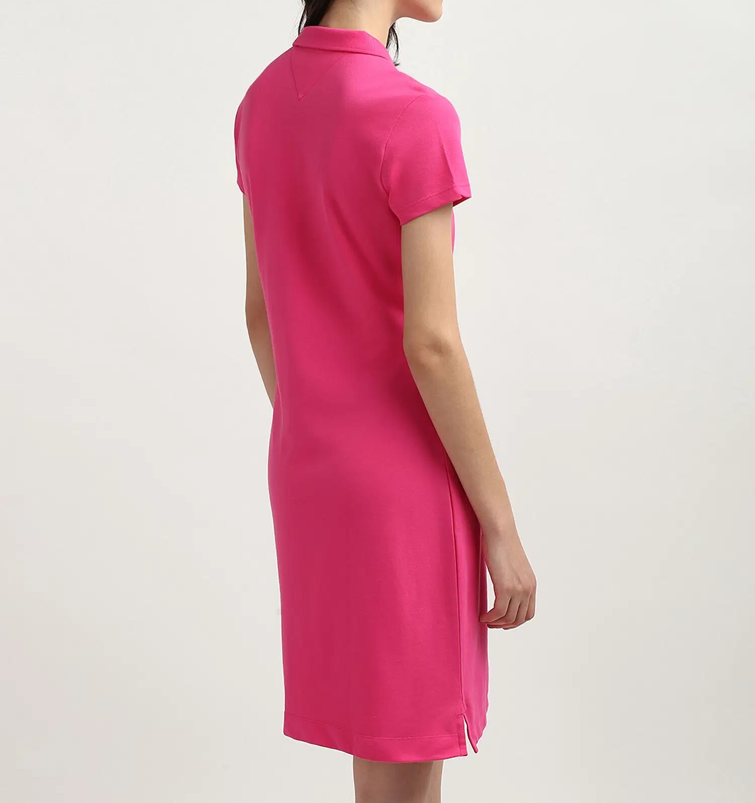 [S] TOMMY HILFIGER PINK STRETCH COTTON SLIM FIT POLO DRESS, 76J4866-653 (STH1273)
