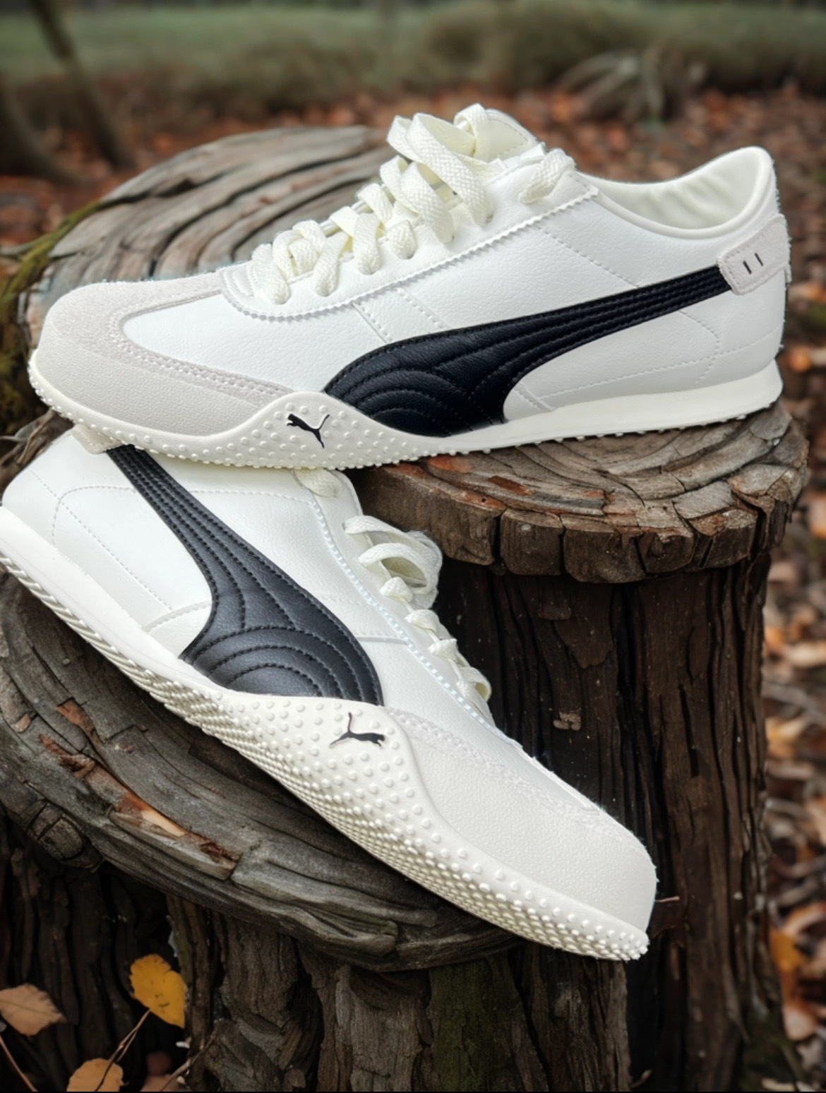 女鞋 PUMA BELLA UT LEA 白黑 皮革 薄底 復古 緩震 運動鞋 休閒鞋【405256-01】