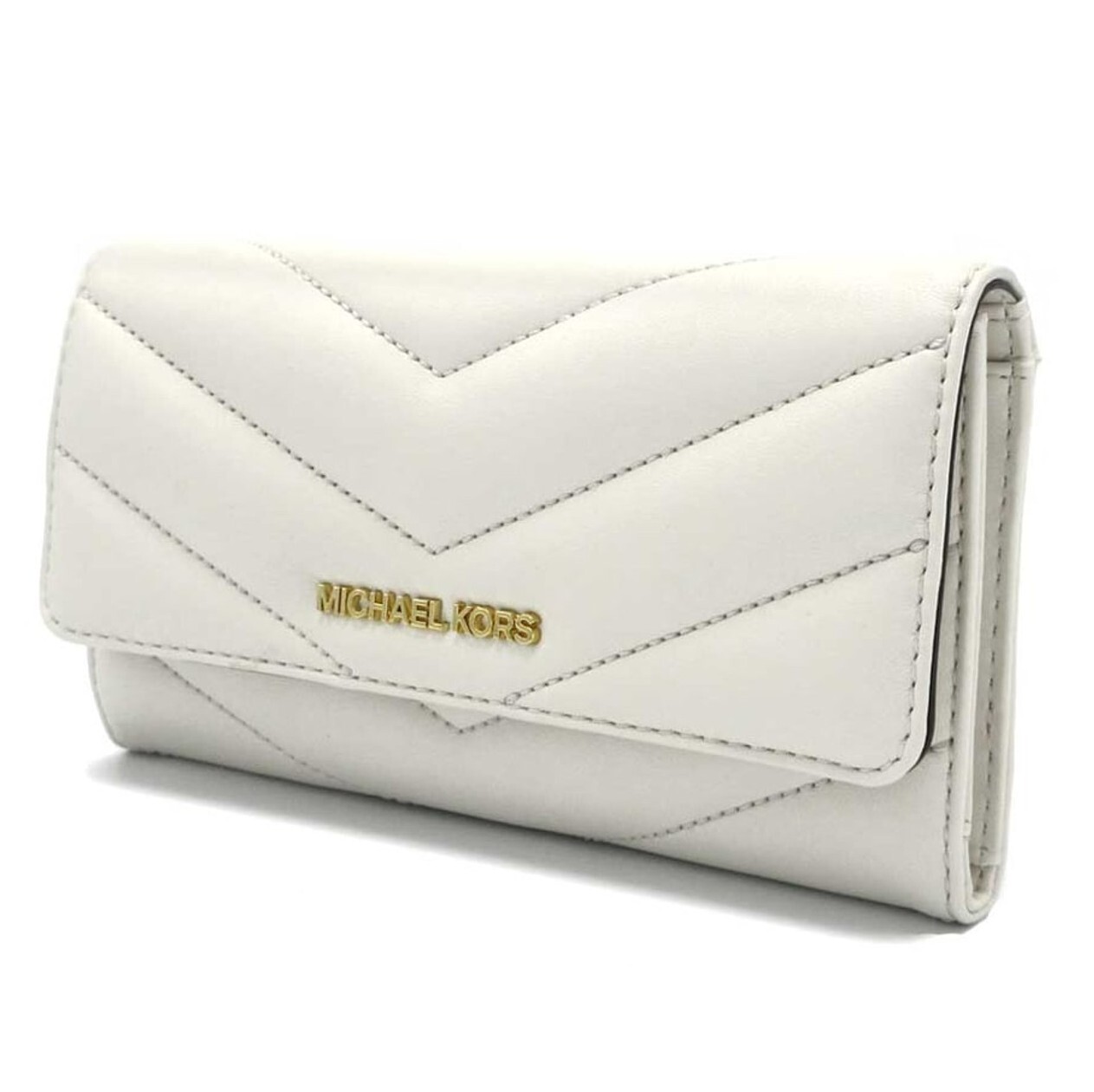 [S] MICHAEL KORS 35R4GTVF9V JET SET TRAVEL LG TRIFOLD,OPTIC WHITE, 196237914538 (SMK1069)