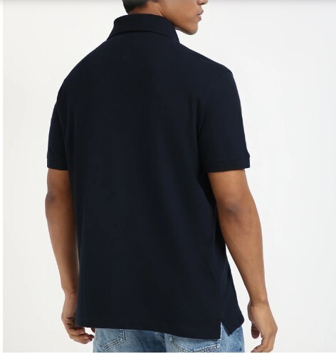 [S] TOMMY HILFIGER REULAR FIT EMBROIDERED TOMMY LOGO POLO SHIRT,BLACK, 78JB112-001 (STH642)