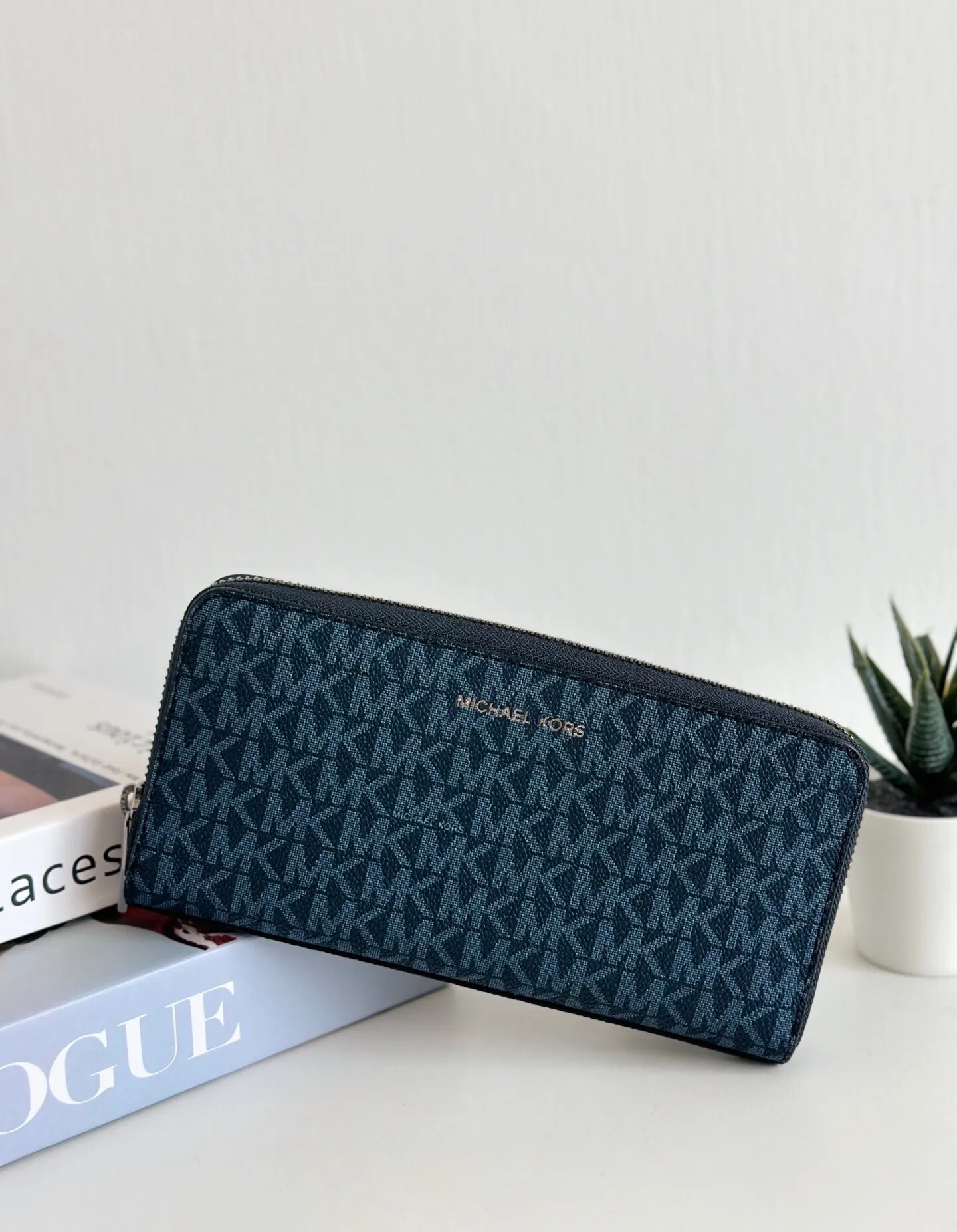 [S] MICHAEL KORS 36U9MCRE3B COOPER TECH ZIP AROUND,ADMRL/PLBLUE, 193600528453 (SMK1153)