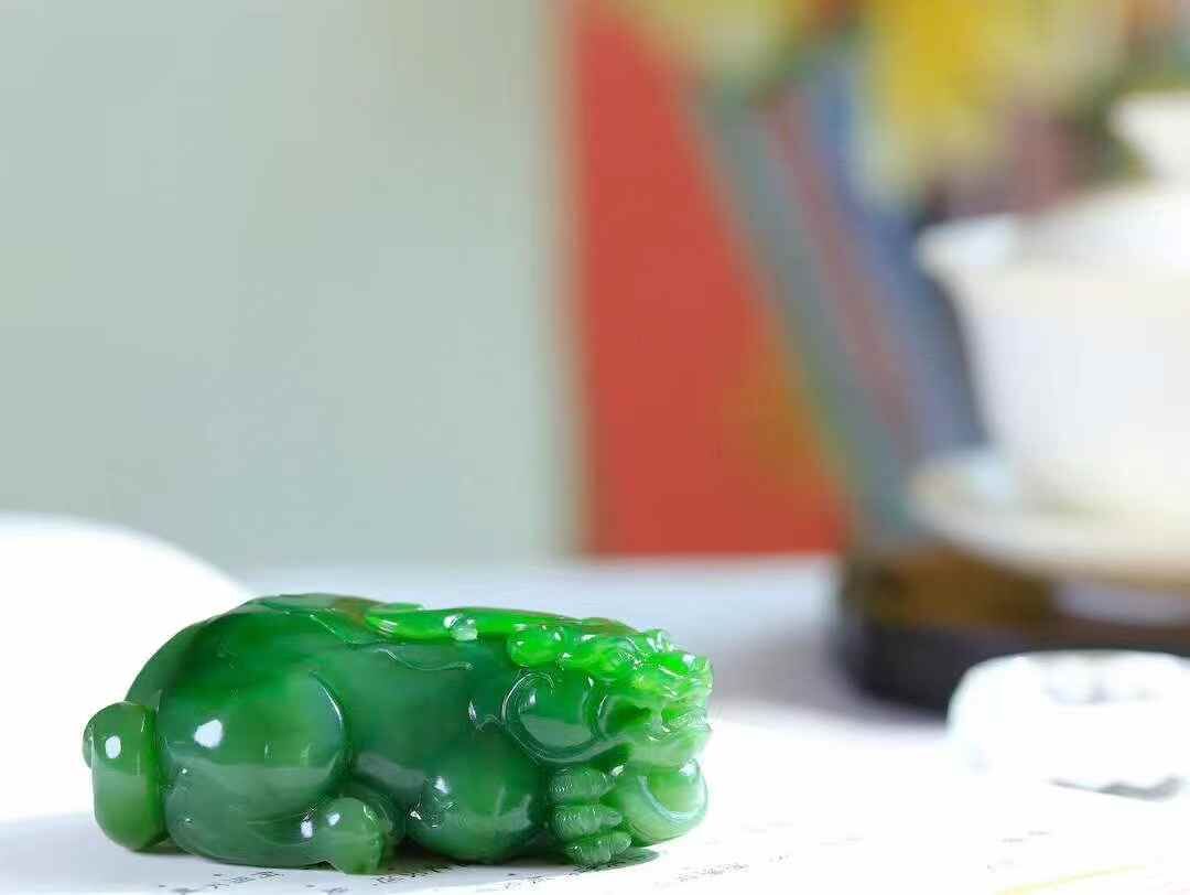 723725 和田玉碧玉招財貔貅