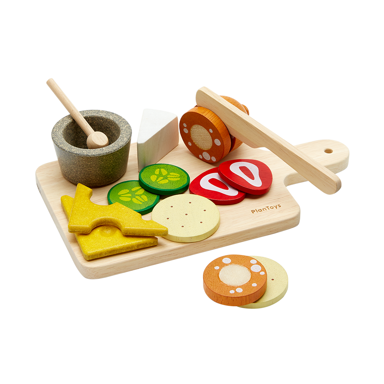 《 PLAN TOYS 》木製 小主廚 臘腸與起司組