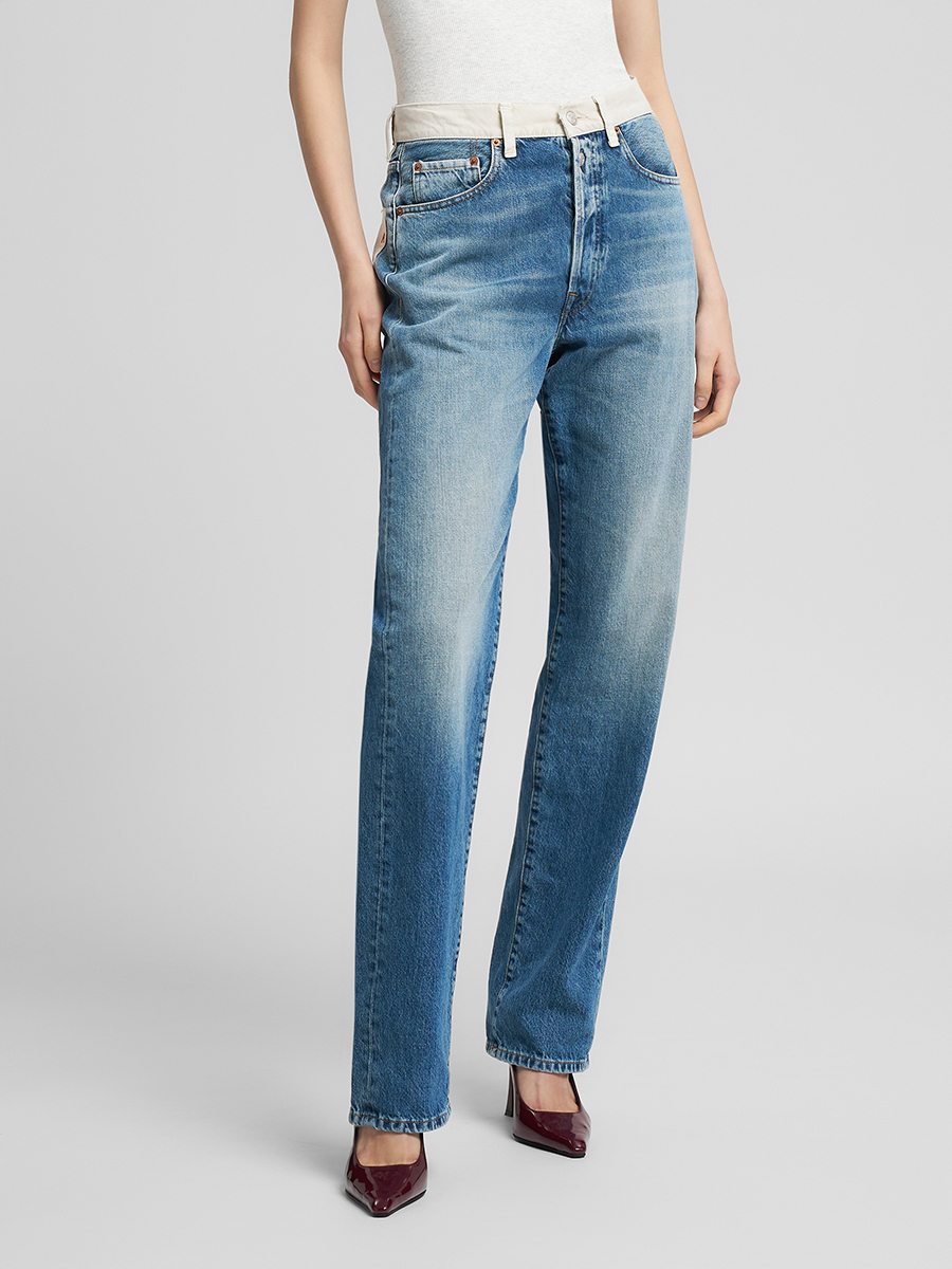 W9ZERO1 直筒牛仔牛仔褲