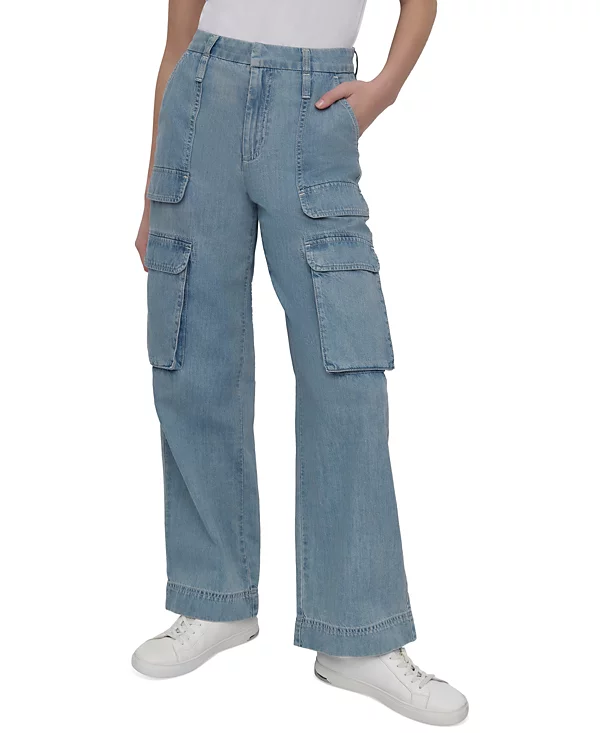 [S] DKNY ROOFTOP HIGH RISE FRONT CARGO RELAXED STRAIGHT, DJ4M4048-J0G [FINAL SALE] (SD1282)