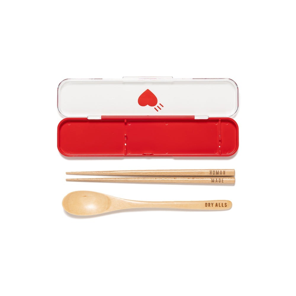 現貨┃日本製 HUMAN MADE CUTLERY SET 木製 愛心 環保 湯匙 筷子 餐具組