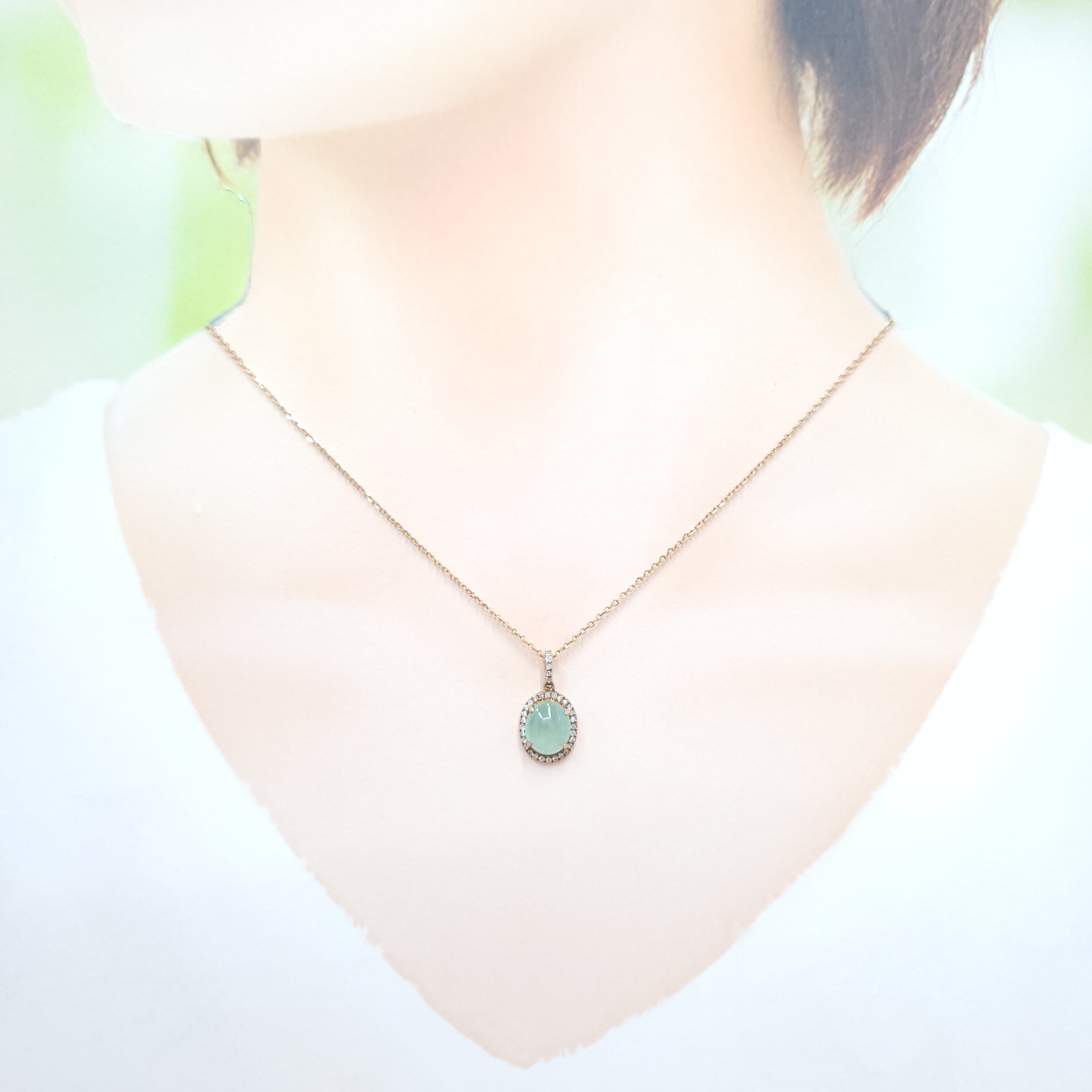 18K Rose Gold 0.12ct Diamond Pendant