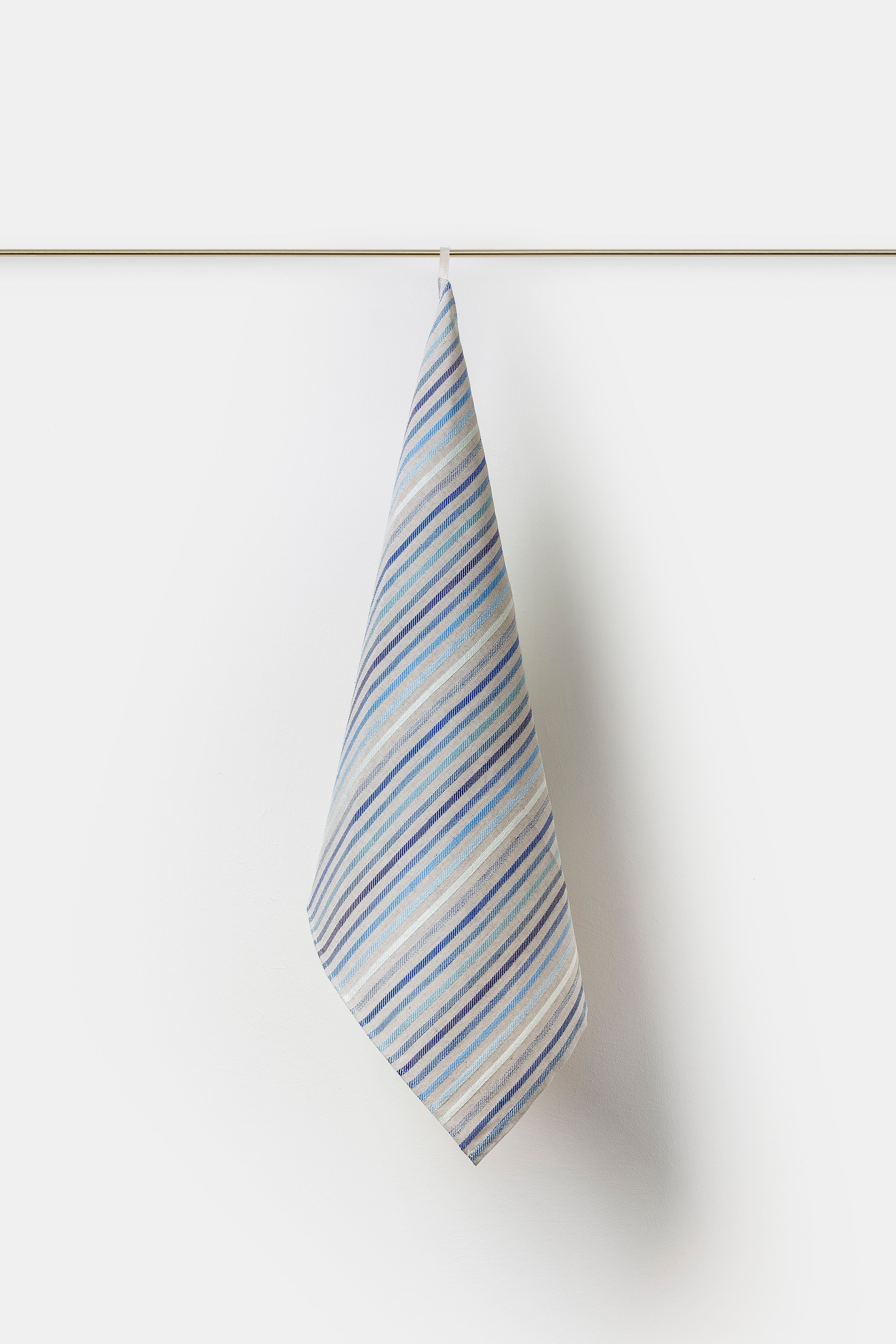 Riga Gabry 茶巾＿岩色/藍色條紋