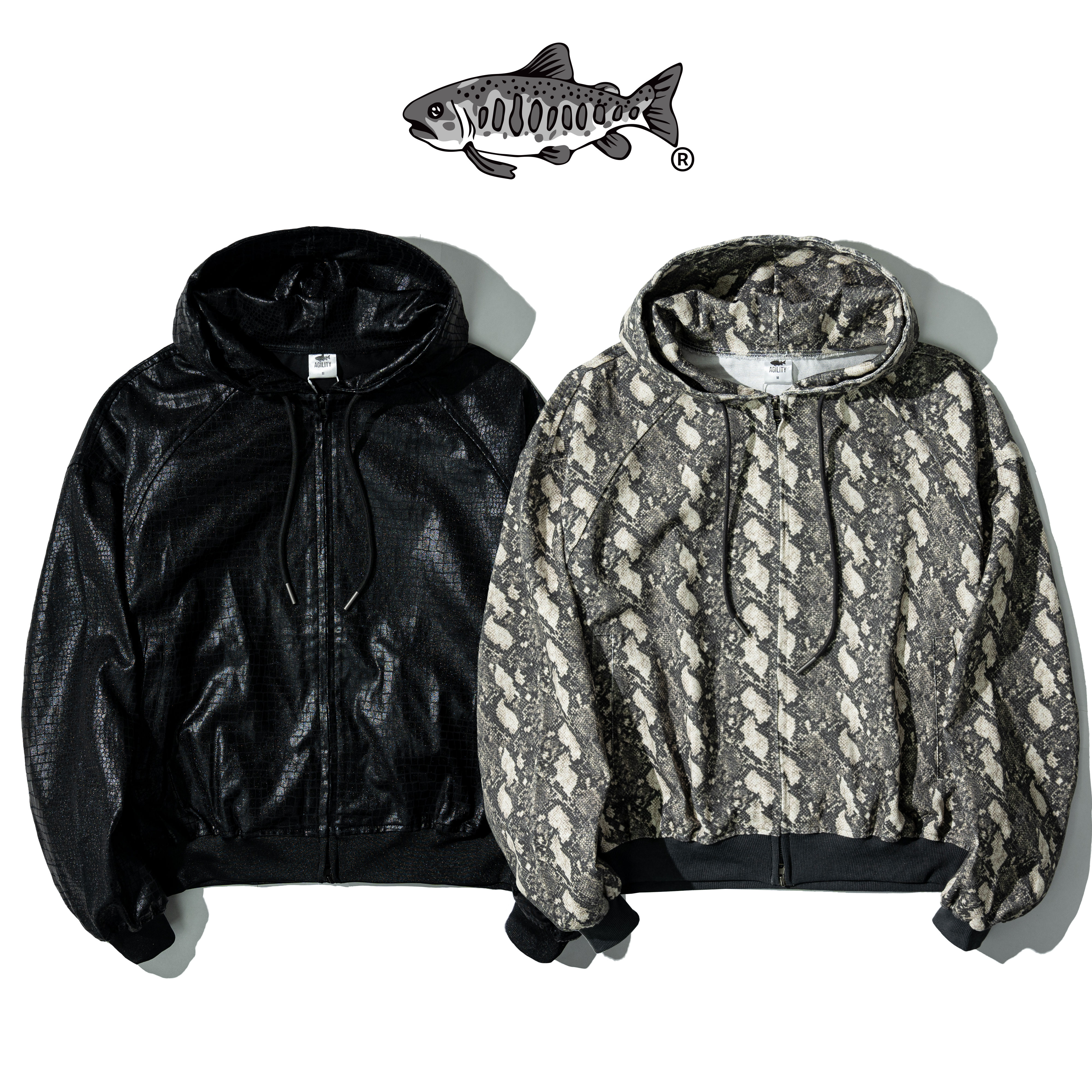 AGILITY Animal Print Zip Hoodie 寬短 動物紋 連帽外套 [HS88]