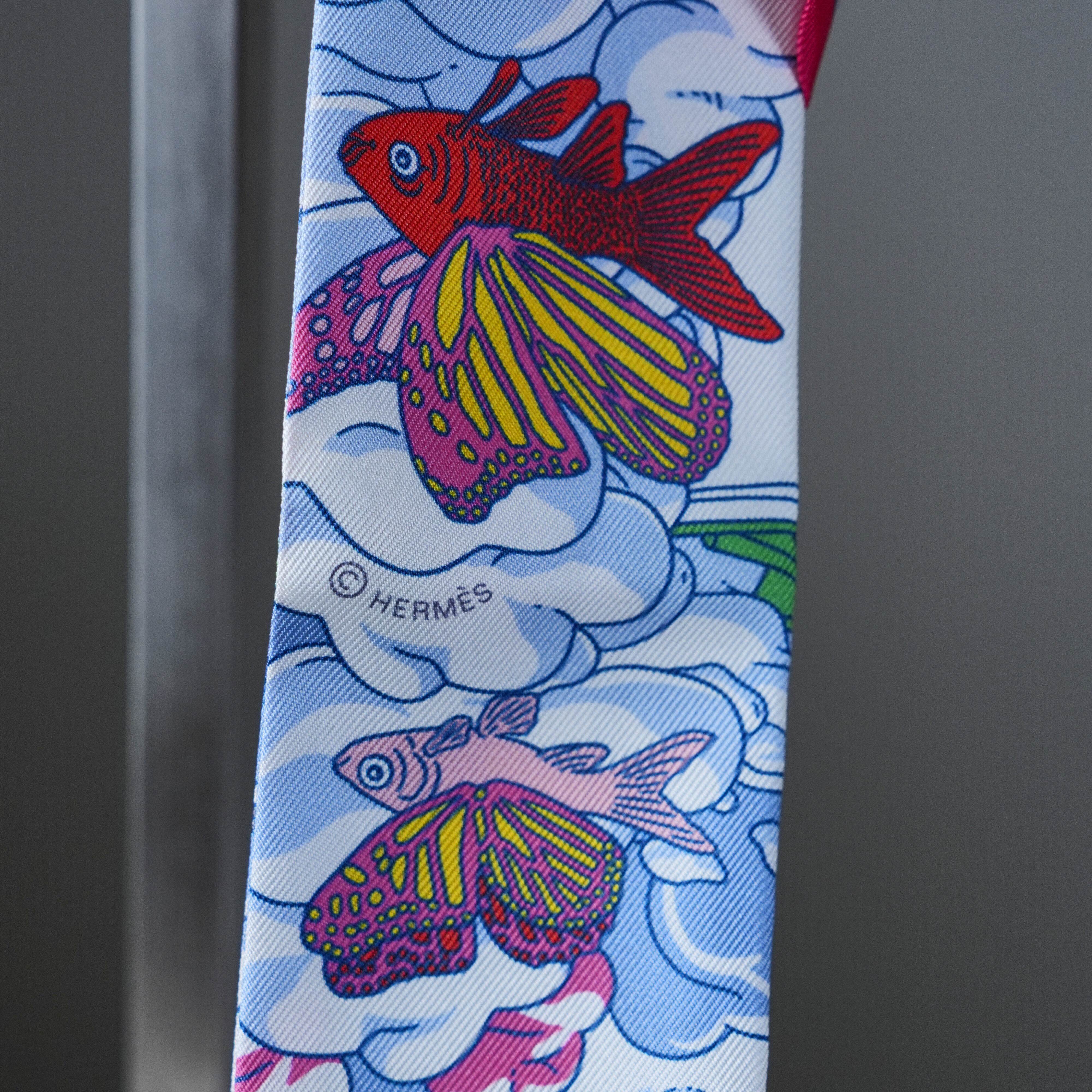 Hermes 萬象雲間桃紅色TWILLY