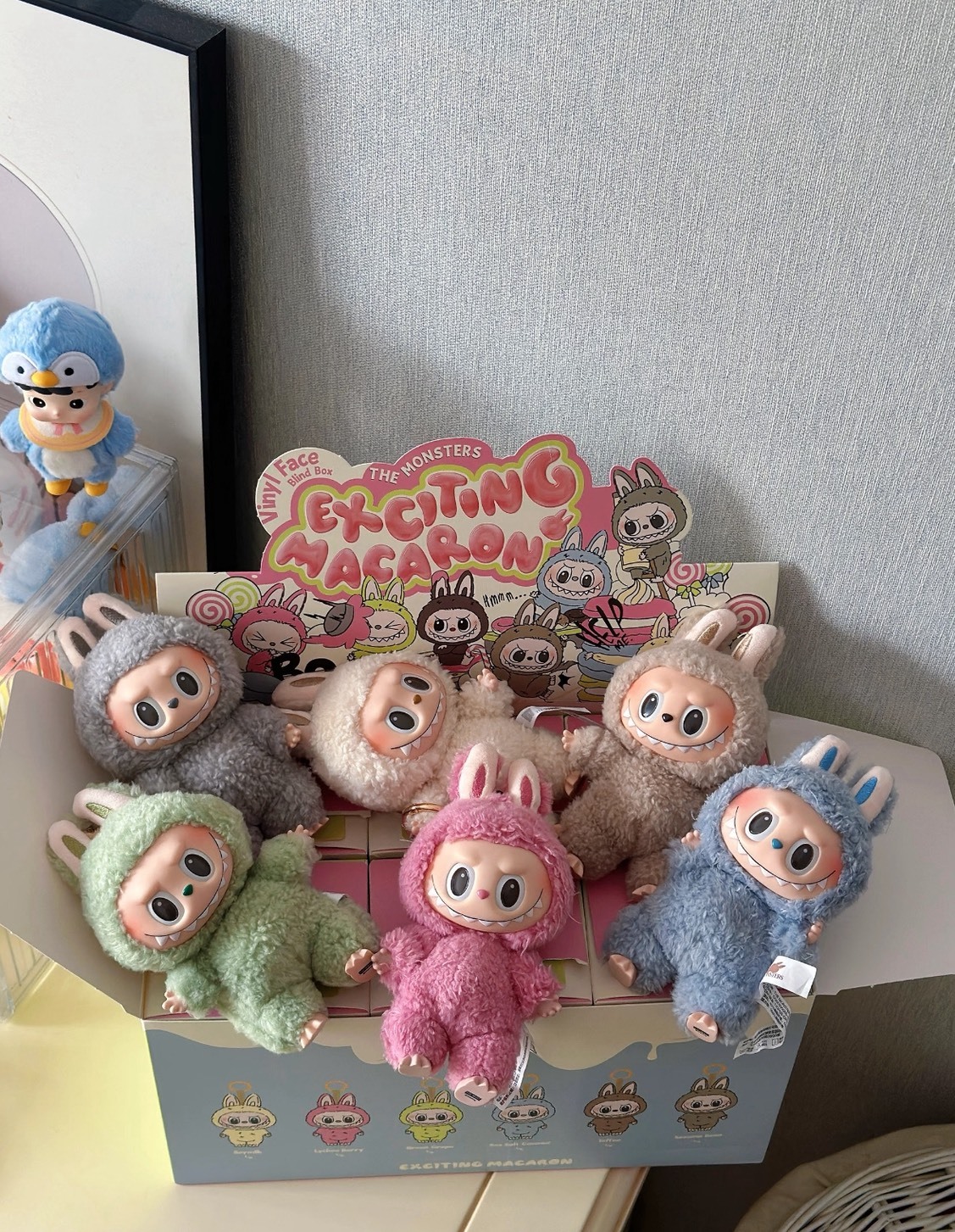 <可以選!!😍> LABUBU 心動馬卡龍 鑰匙圈娃娃 盲盒