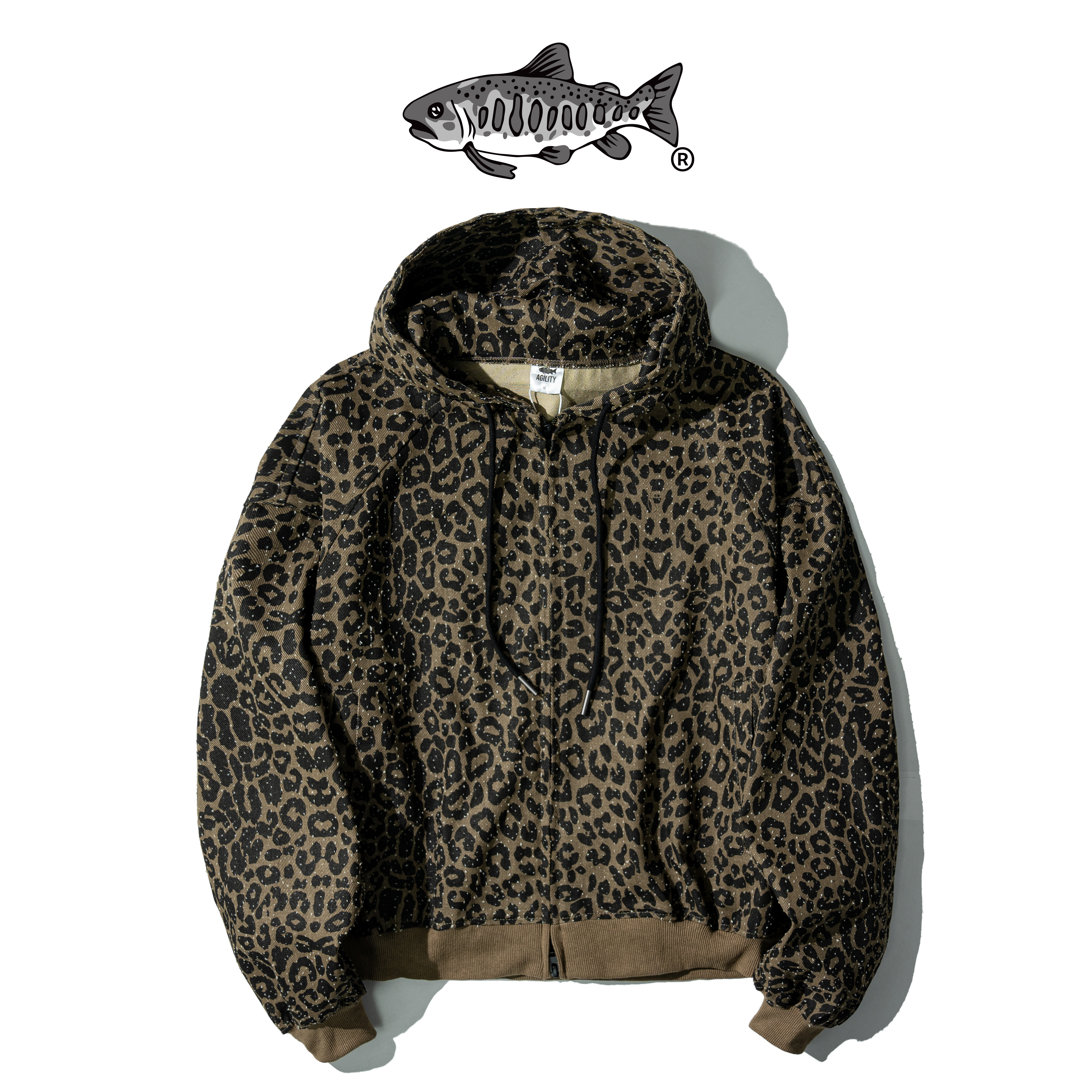 AGILITY Leopard Print Zip Hoodie 豹紋 連帽外套 [HL88]