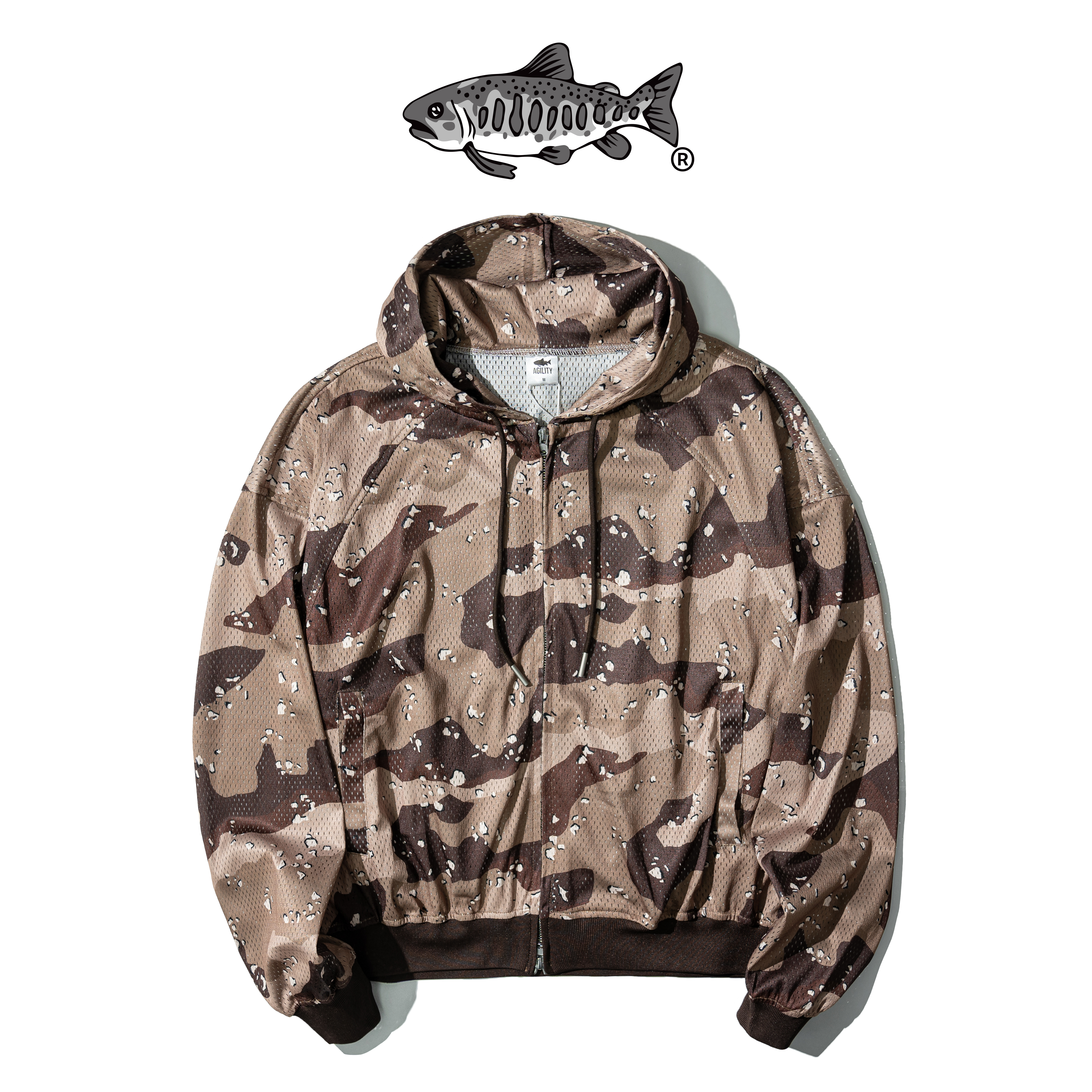 AGILITY Desert Camo Mesh Zip Hoodie 網孔 沙漠迷彩 連帽外套 [HM88]