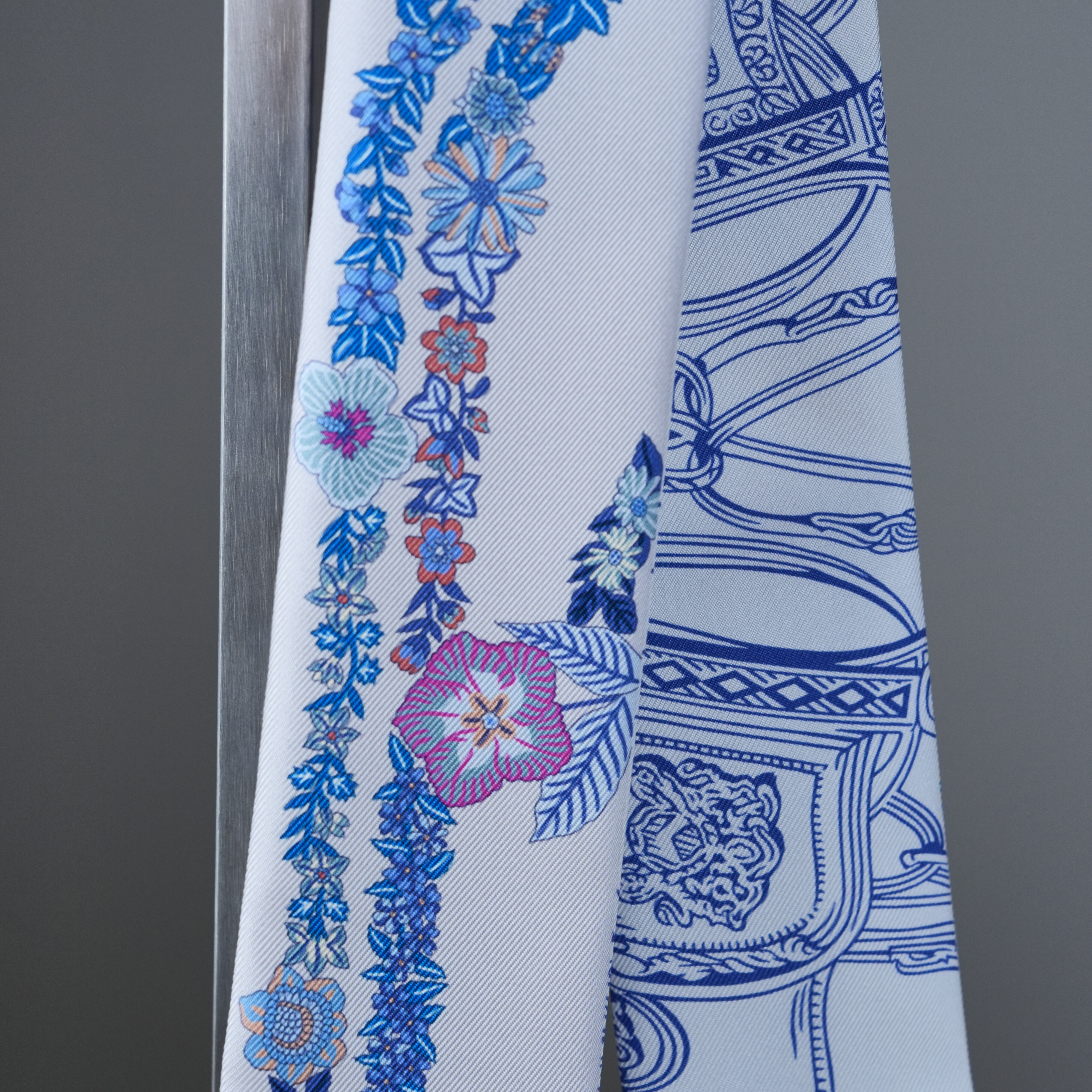 Hermes 白藍色花卉Twilly