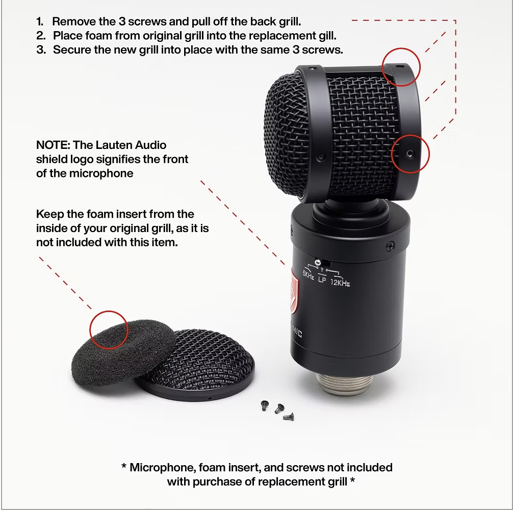 Lauten Audio Tom Mic Back Grill Replacement
