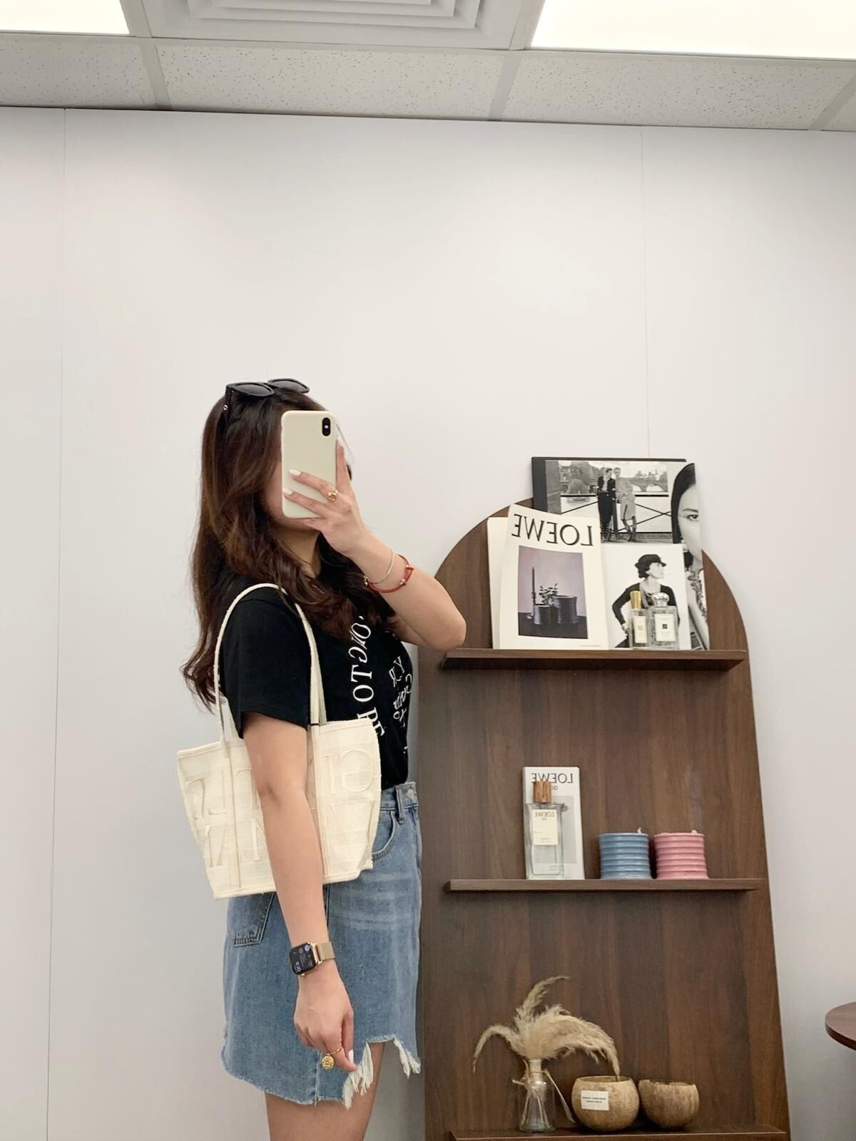 Gentle Woman Gingham Soiree Hauler Bag(Cream)