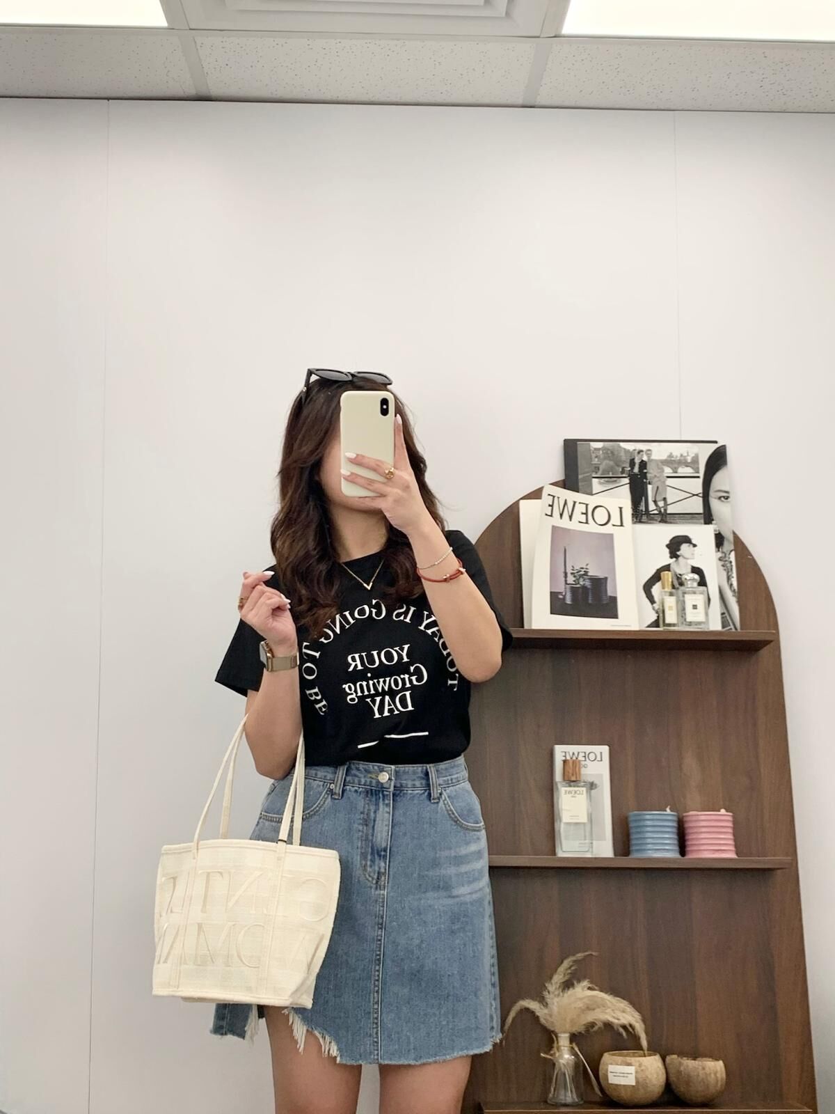 Gentle Woman Gingham Soiree Hauler Bag(Cream)