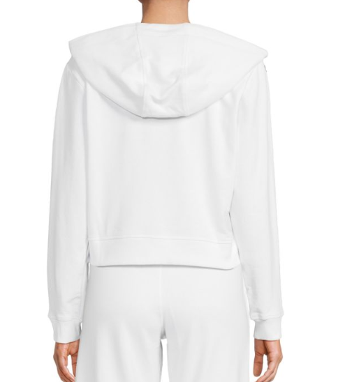 [S] DKNY MINI STUD LOGO FULL ZIP PULLOVER,WHITE, DP4J9553-WHT (SD1148)