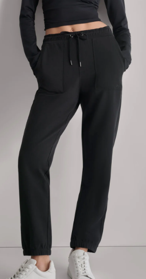 [S] DKNY RAISED LOGO JOGGER,BLACK, DP2P2743-BLK [FINAL SALE] (SD397)