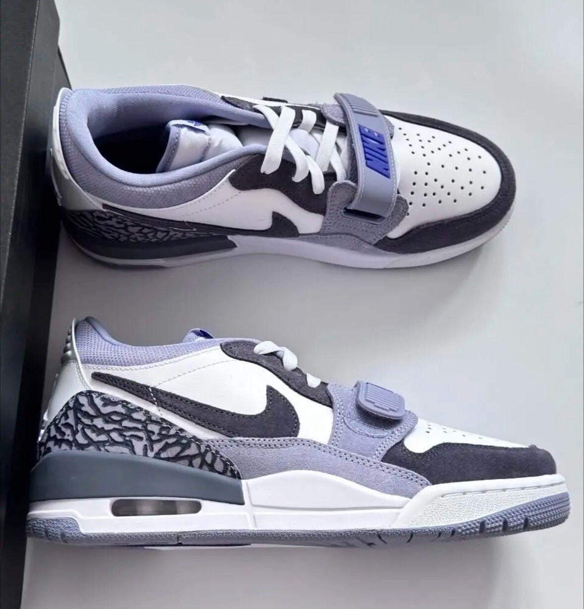 NIKE 籃球鞋 AIR JORDAN LEGACY 312 LOW 白灰紫 爆裂紋 男 CD7069-108