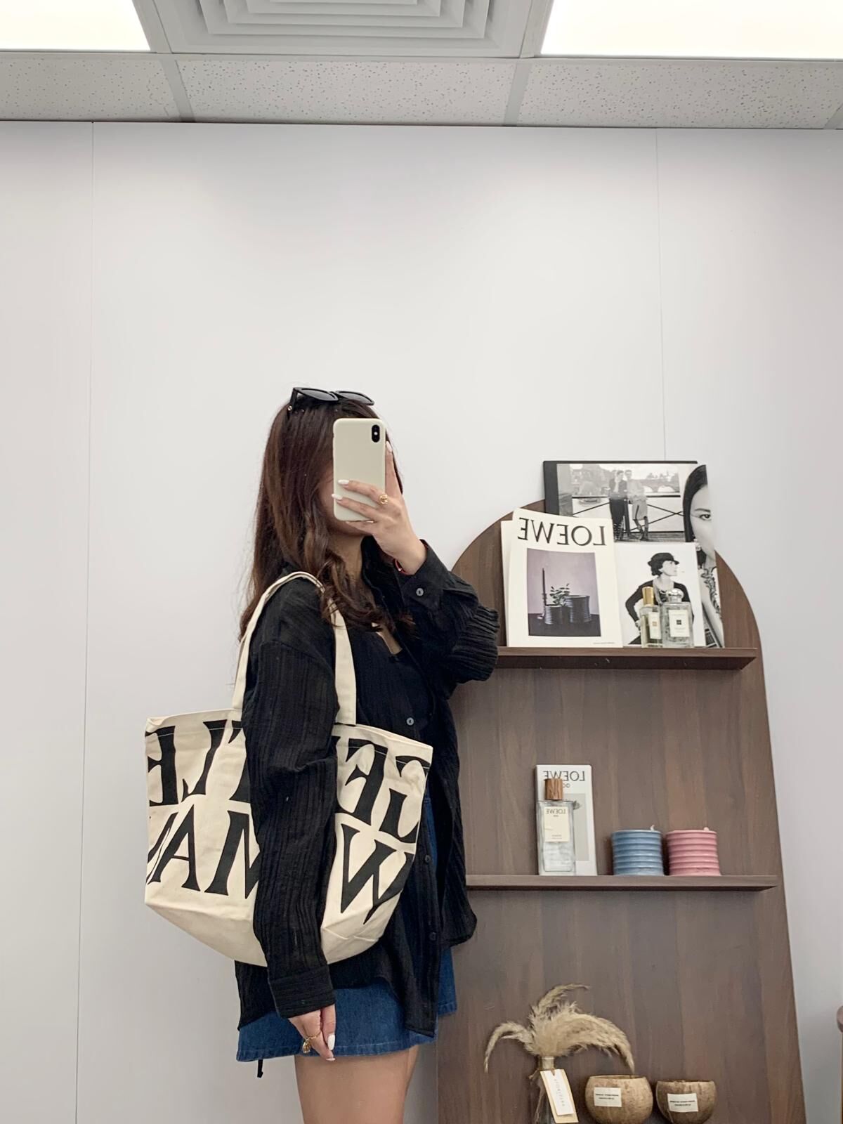 Gentle Woman Canvas Tote Bag(Ivory)