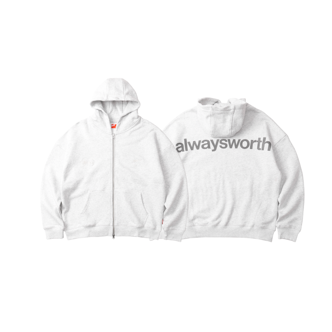 A.A "ALWAYSWORTH" Double Zipper Hoodie 雙拉鏈連帽外套