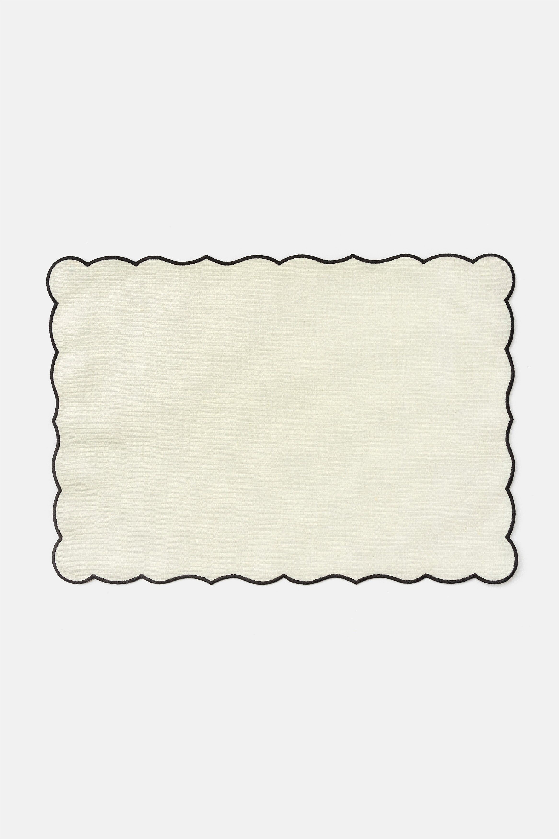 Lido 亞麻餐墊＿白/黑