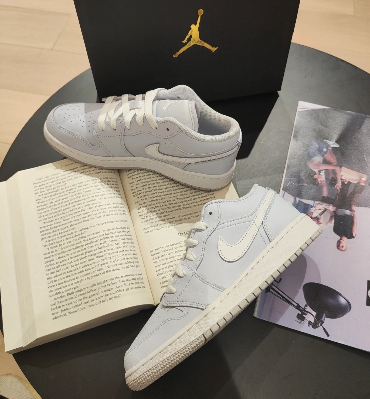 NIKE 休閒鞋 AIR JORDAN 1 LOW GS 寶寶藍 AJ1 大童 女 FV8486-400