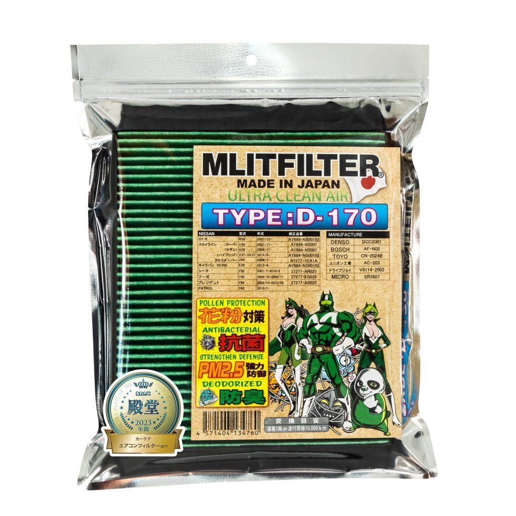 日本 MLITFILTER 綠魔俠 PM2.5冷氣濾芯 D-170 INFINITI Q50
