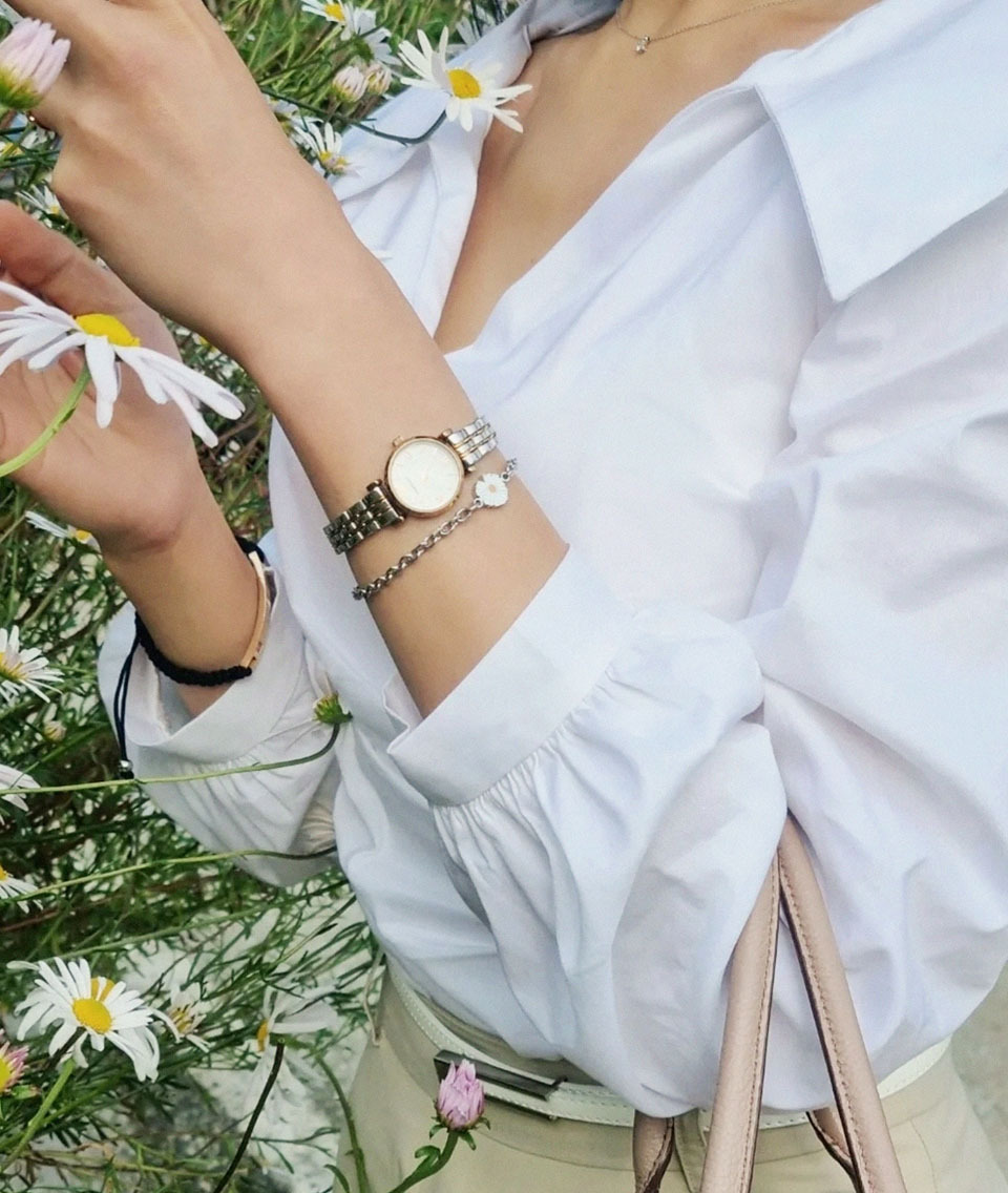 【OWN】JBANS CLASSIC 手鍊 韓國 飾品 雛菊 花花 手術鋼 皮革鍊式組 經典老牌 男女尺寸