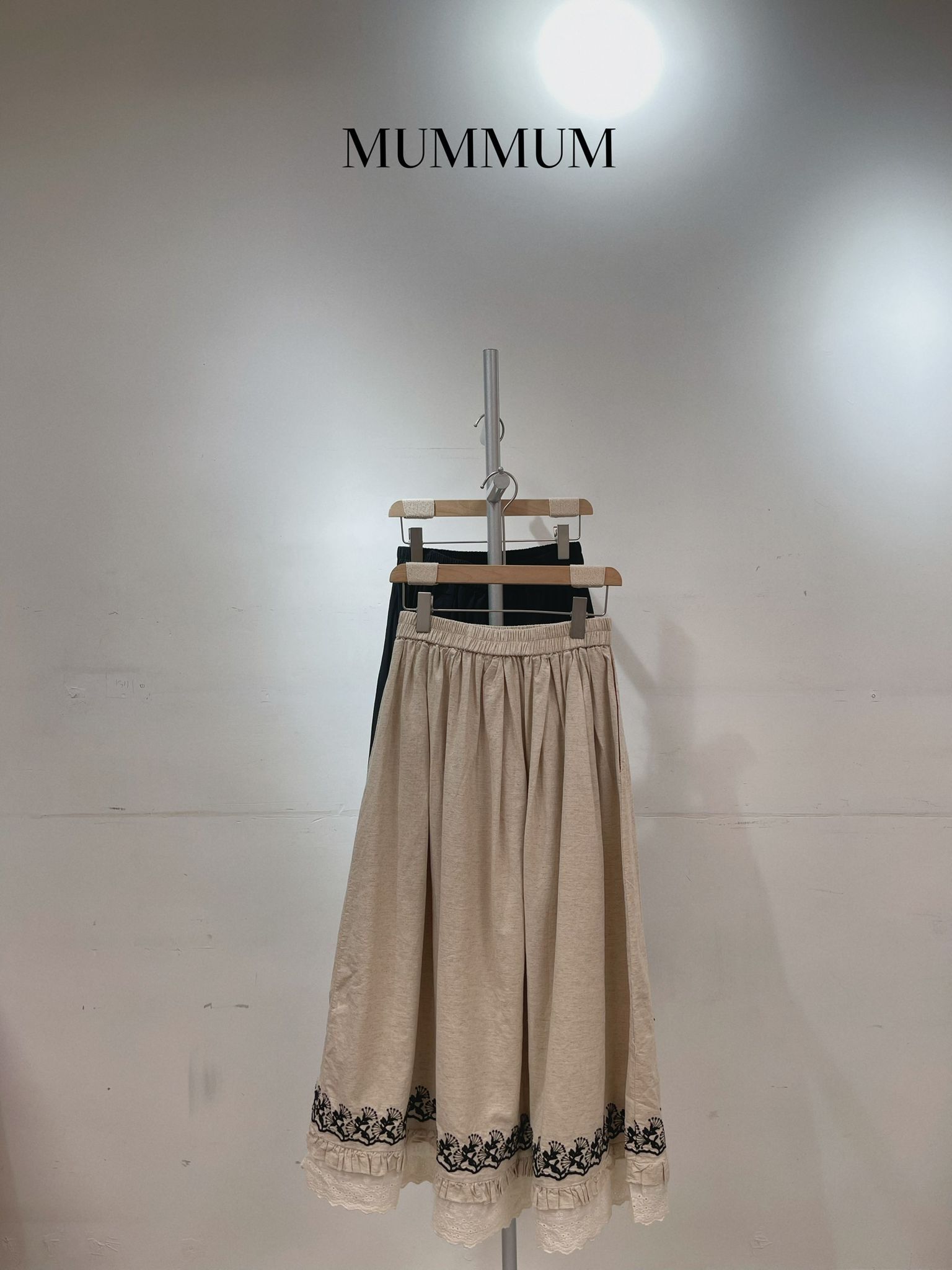 03554a/精美刺繡花麻質裙26-54/50/33