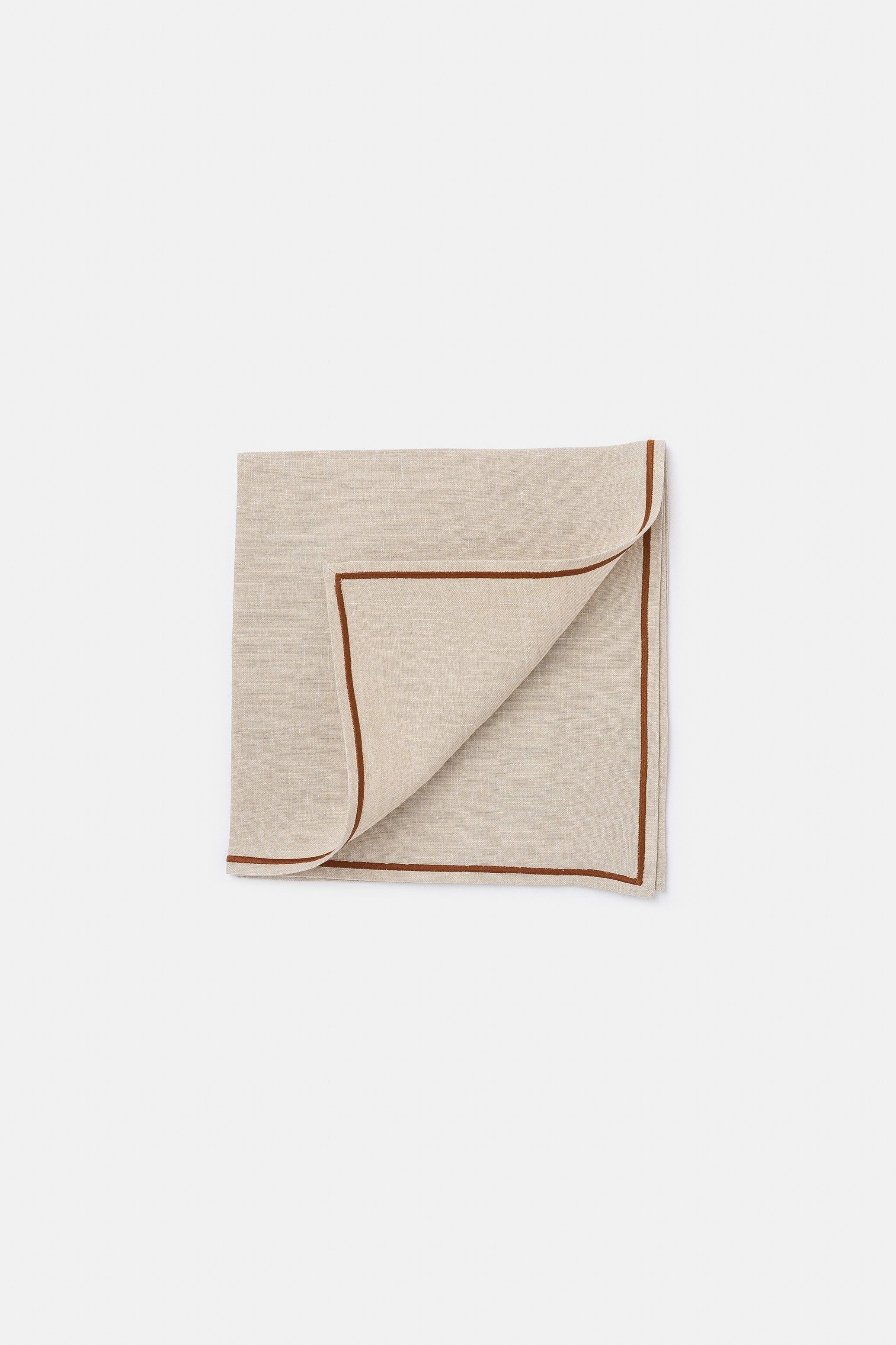 Lido亞麻餐巾_岩鹽灰/熔岩咖啡