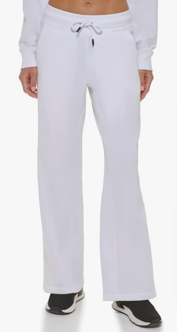 [S] DKNY REPEAT LOGO TRACK PANTS WITH POCKET,WHITE, DP2P3251-WHT FINAL SALE (SD426)