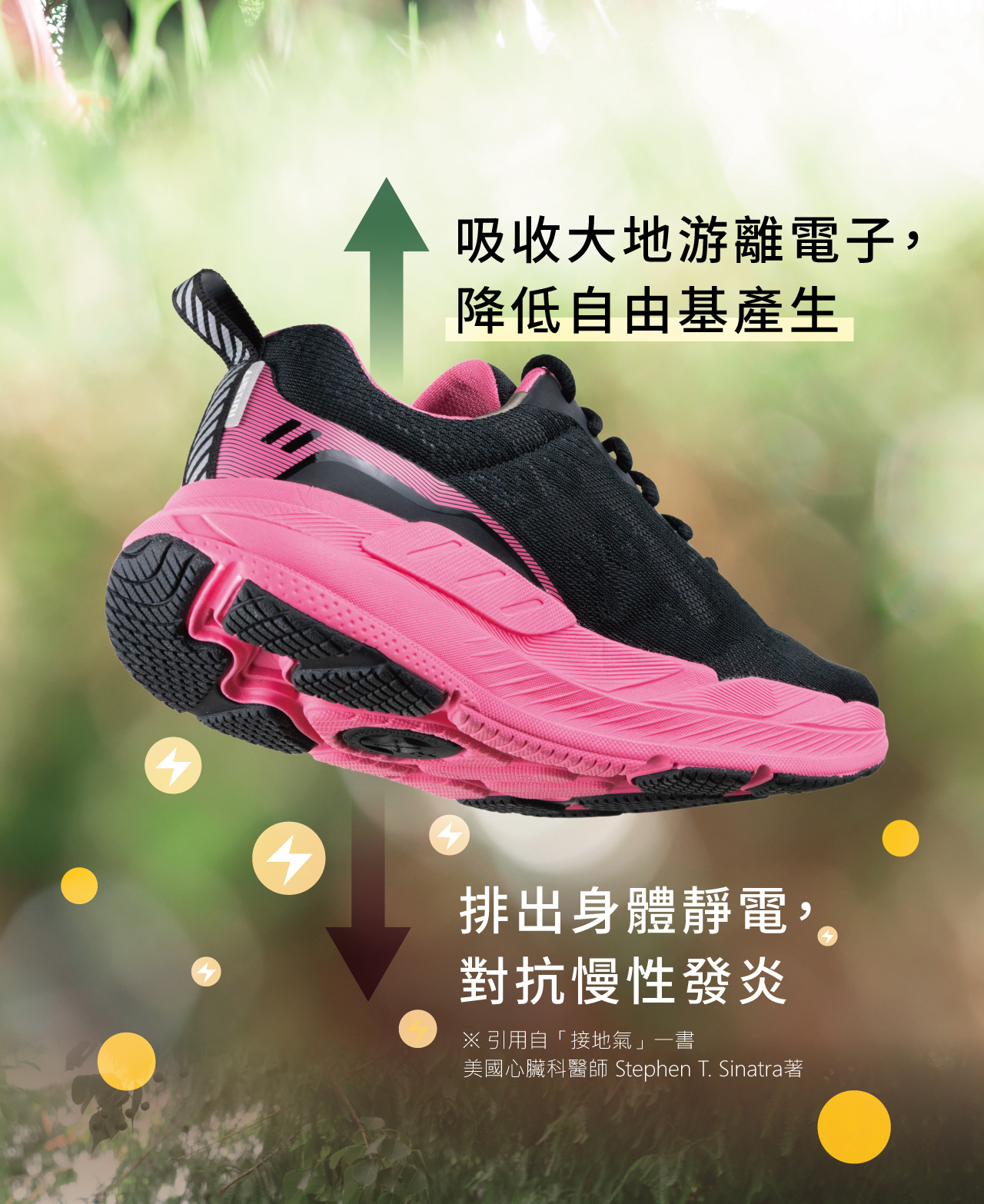 USTINI 我挺你健康鞋豹豹極地鞋專業接地氣跑鞋