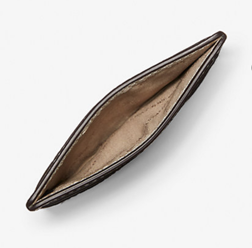 [S] MICHAEL KORS 35S3G6RD3L REED LG CARD HOLDER LEATHER,CAMEL, 196163779195 (SMK769)