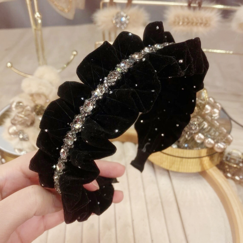 Velvet Rhinestone Starry Headband