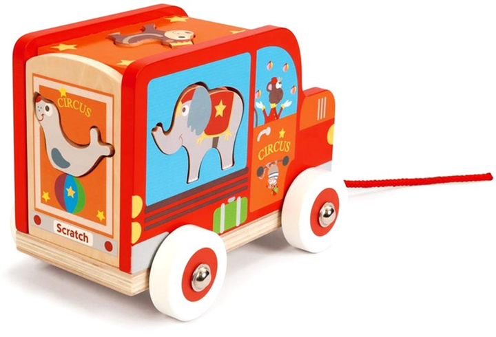 歡樂馬戲團分類積木拉車