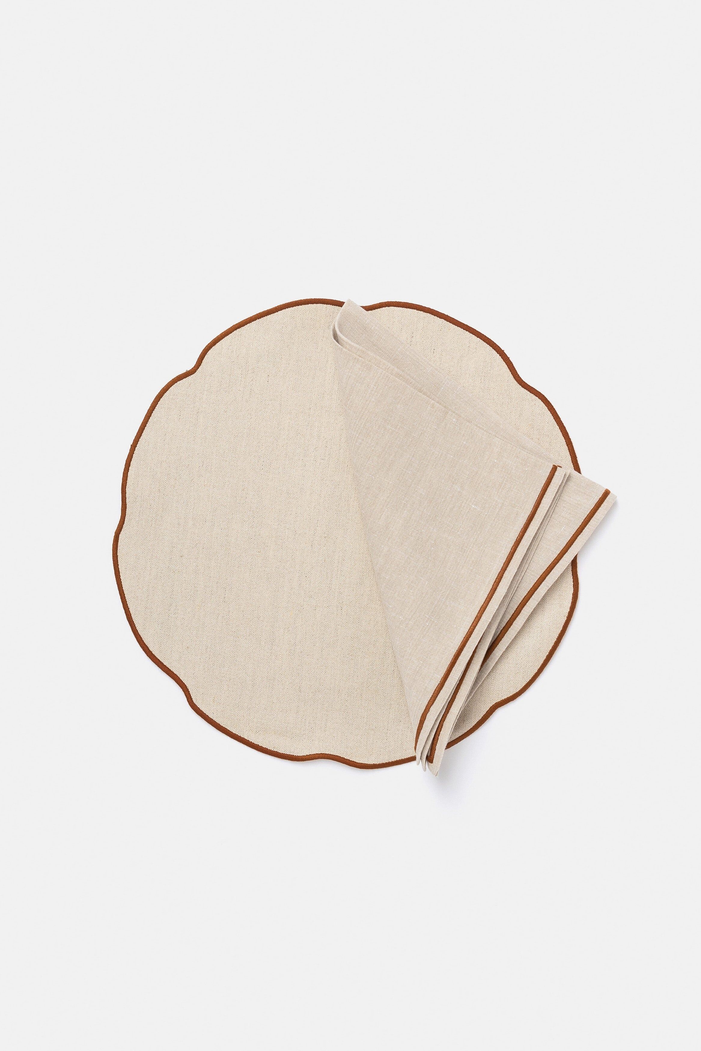 Nura 餐墊＿岩鹽灰/熔岩咖啡