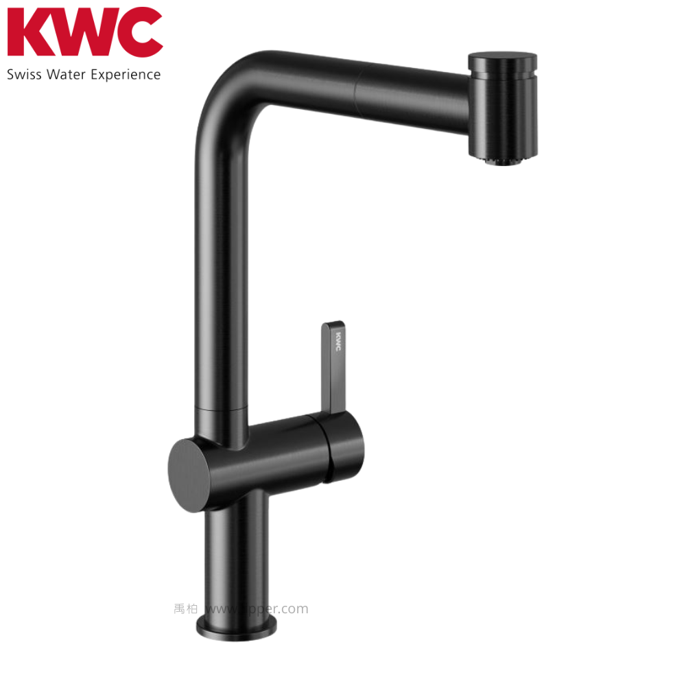 KWC BEVO E 黑色毛絲面廚房龍頭 (有花灑) 10.531.003.751