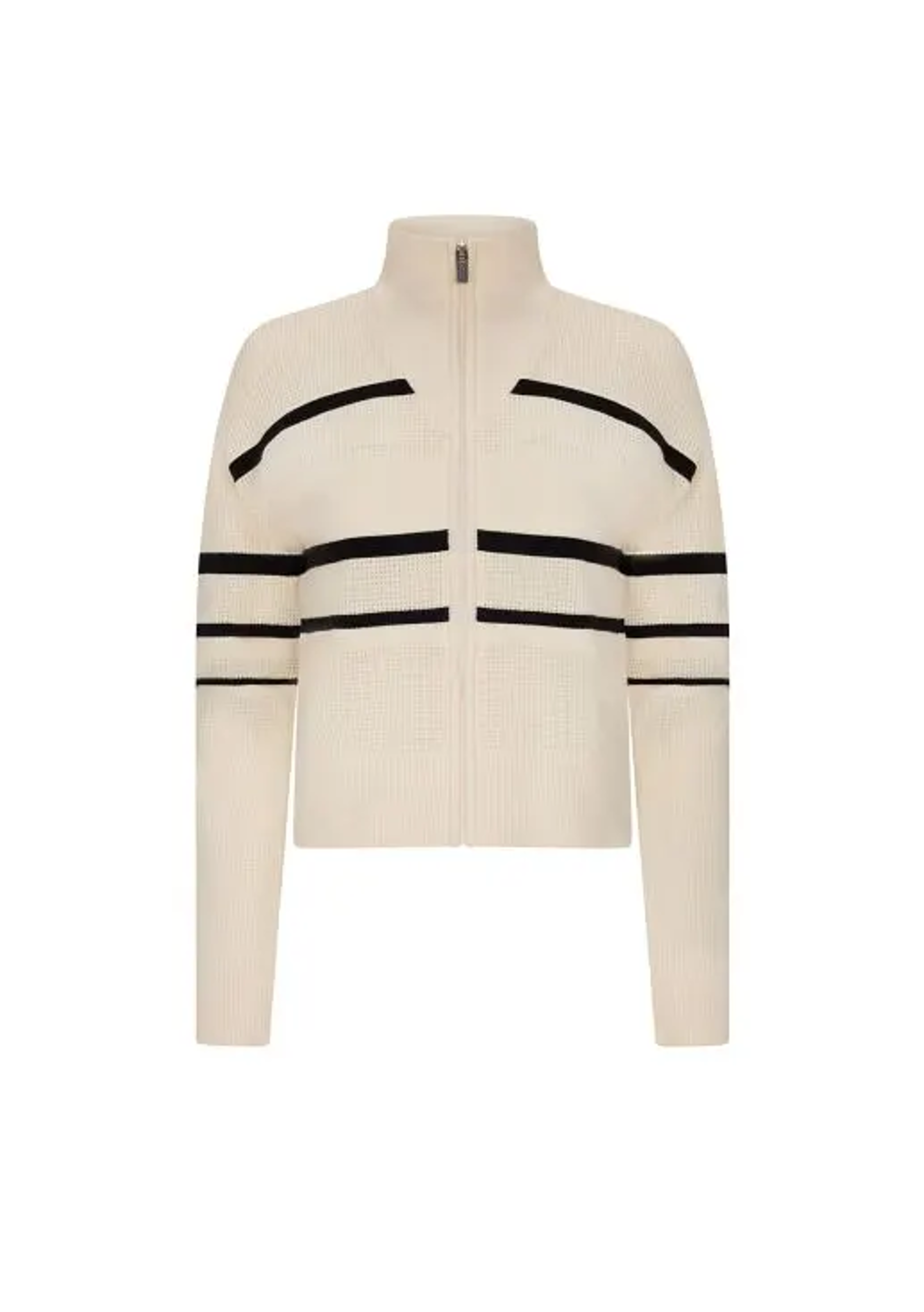 [S] DKNY EGGNOG/BLK ZIP-UP JACKET, DP5R0756-A9Z (SD1496)