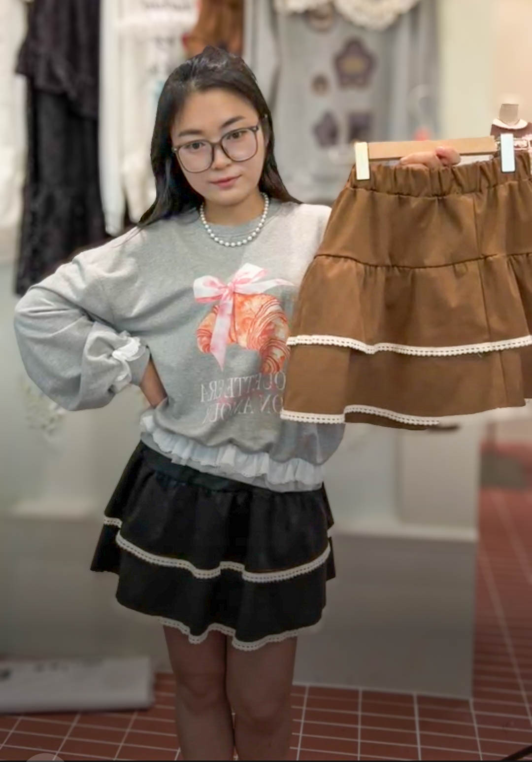 🥰PM_K2524  ▶️雙層短褲裙 👉W:66-90cm H:cm L:40cm