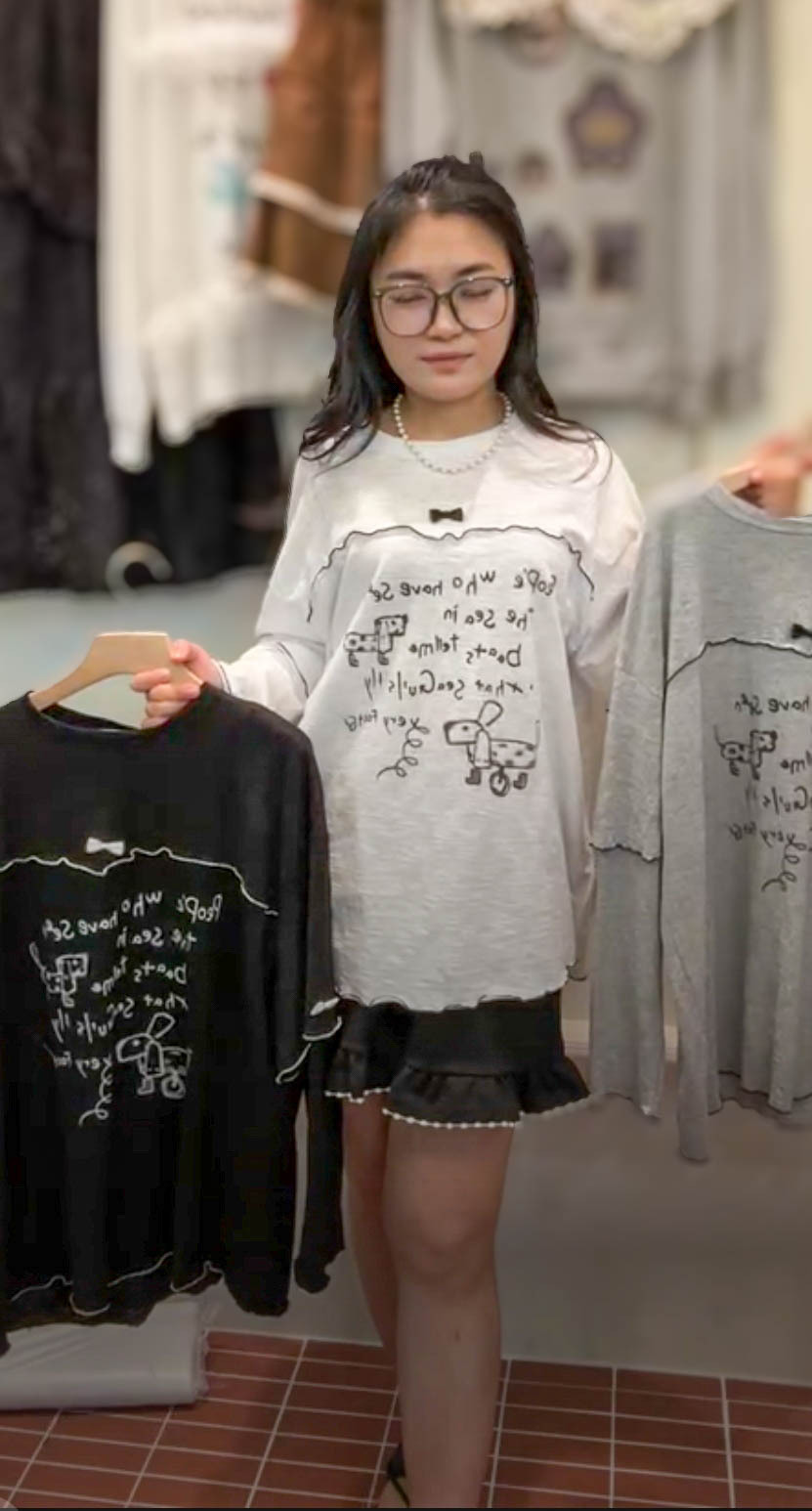 🥰PM_K2525  ▶️英文字狗狗上衣 👉B:130cm L:68cm